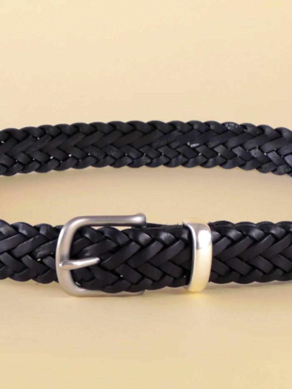 Maximum Henry  Braided Slim Standard Belt w/ Metal Keeper - 1"